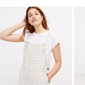 Lou & Grey Gingham Linen Overalls